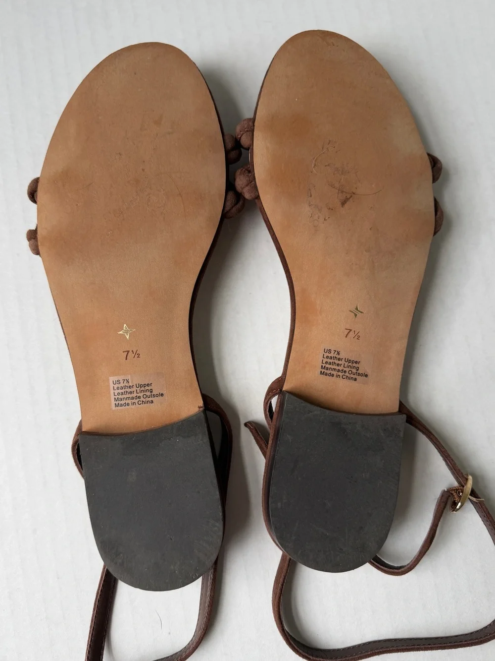 Tuckernuck Studio McGee Brown Suede Sandals 7.5
